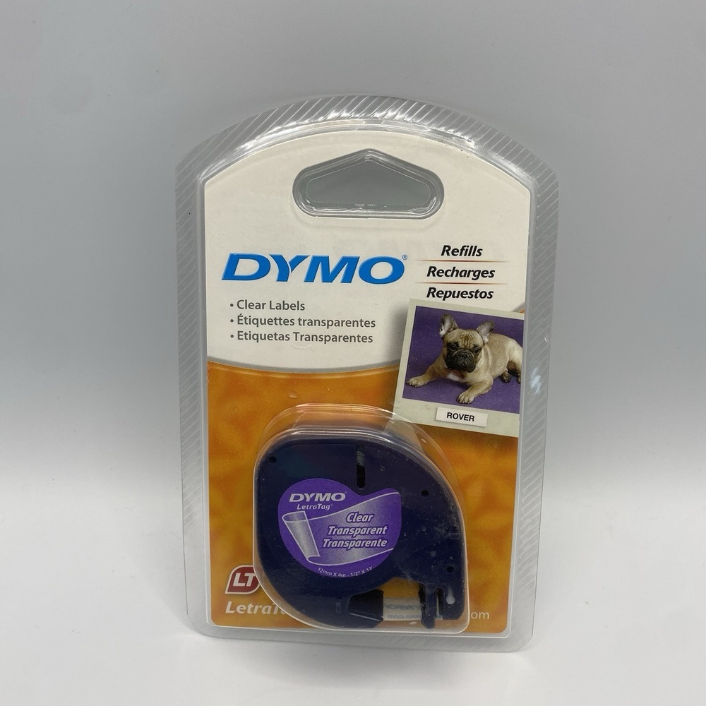 DYMO LetraTag Clear Label Refill 1/2" x 13ft‎ Clear 16952